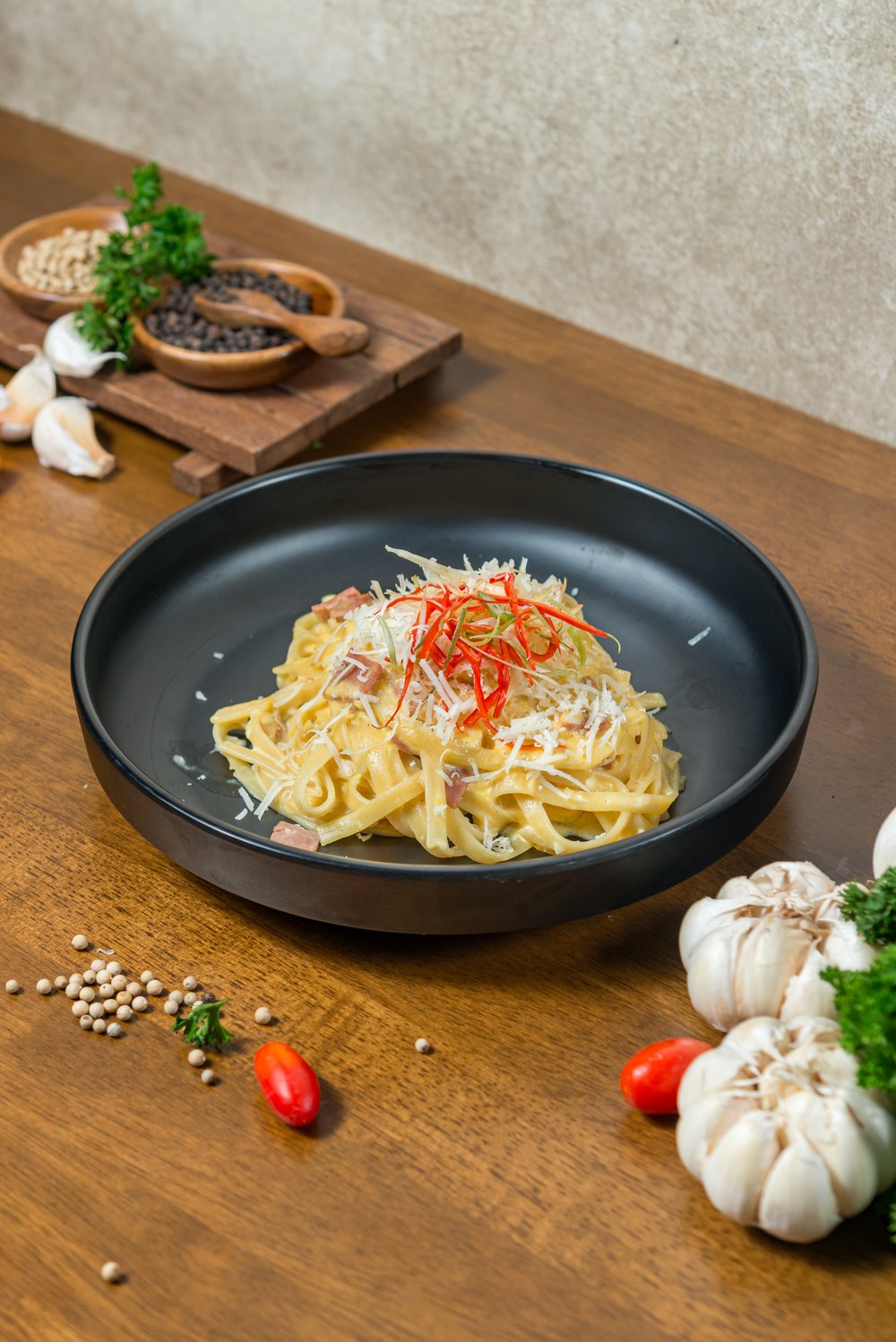 Fettuccine carbonara